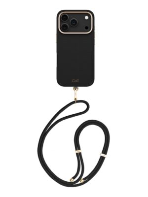 Чехол со шнурком UNIQ COEHL MIRELLE (MagSafe) для iPhone 17 Pro EBONY