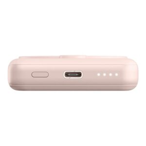 Внешний аккумулятор EnergEA MagPac MINI ультра тонкий 10000mAh ССС 15W USB-C 20W, розовый