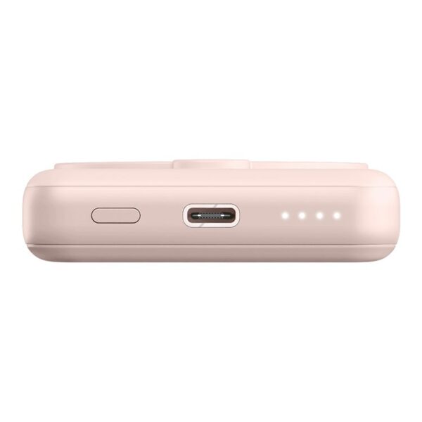 Внешний аккумулятор EnergEA MagPac MINI ультра тонкий 10000mAh ССС 15W USB-C 20W, розовый