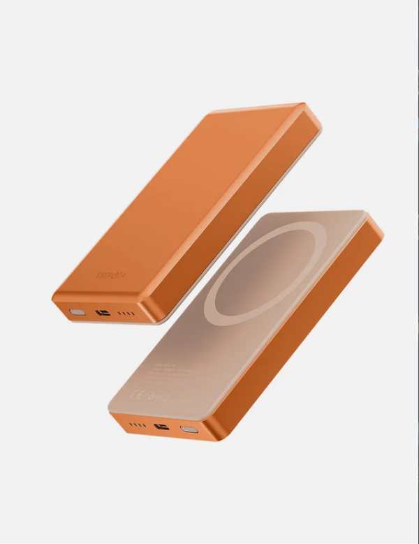 Внешний аккумулятор EnergEA Alupac 10к ССС MagSafe 15W USB-C 20W легкий Оранжевый