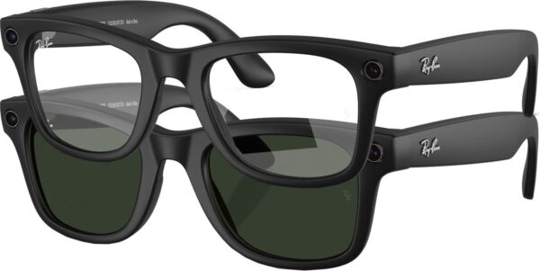 Солнцезащитныe очки Ray-Ban Meta WAYFARER Gen2 RW4012 Matte Shiny Black/ Green L